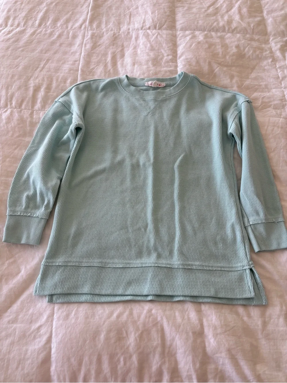 Pink Republic Girls Green Crew Neck Long Sleeve Knit Pullover Shirt Large 14